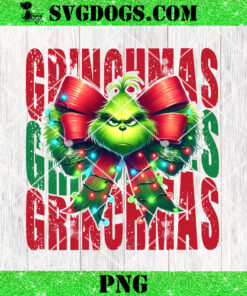 Christmas Grinch Coquette Bow PNG, Grinchmas PNG