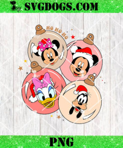 Christmas Mouse And Friends Balls PNG, Disney Mickey Mouse Ho Ho PNG