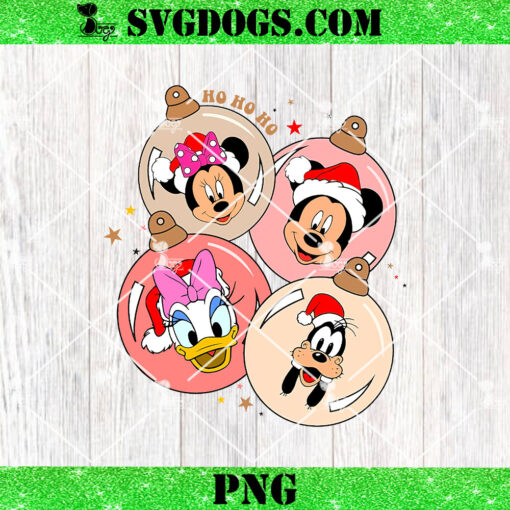 Christmas Mouse And Friends Balls PNG, Disney Mickey Mouse Ho Ho PNG