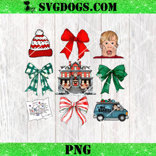 Christmas Movies Home Alone Coquette Bow PNG, Home Alone Christmas PNG