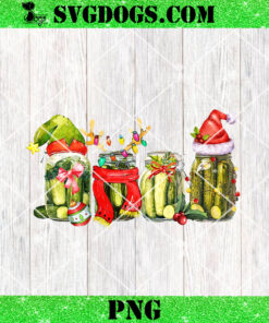 Christmas Pickle PNG, Canned Pickles Santa PNG