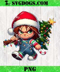 Chucky Santa Christmas PNG, Santa Christmas PNG, Horror Santa Tree PNG