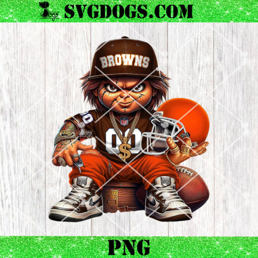 Cleveland Browns Chucky PNG, Horror Browns Football PNG