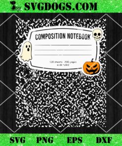 Composition Notebook Costume SVG, Matching Group Halloween SVG PNG