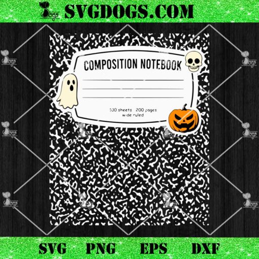 Composition Notebook Costume Adult SVG, Halloween for Teachers SVG PNG