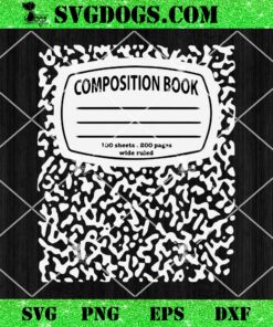 Composition Notebook Costume SVG, Matching Group Halloween SVG PNG