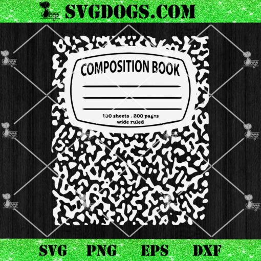 Composition Notebook Costume SVG, Matching Group Halloween SVG PNG