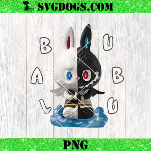 Cute Labubu White Black PNG, Funny Labubu Lover PNG