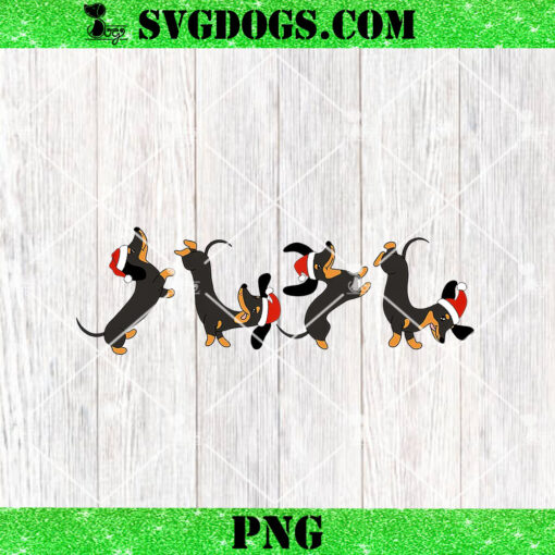 Dachshund Christmas PNG, Christmas Dog PNG, Dachshund Santa PNG