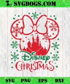 Disney Christmas Minnie Mouse SVG, Mickey Snowflake SVG PNG