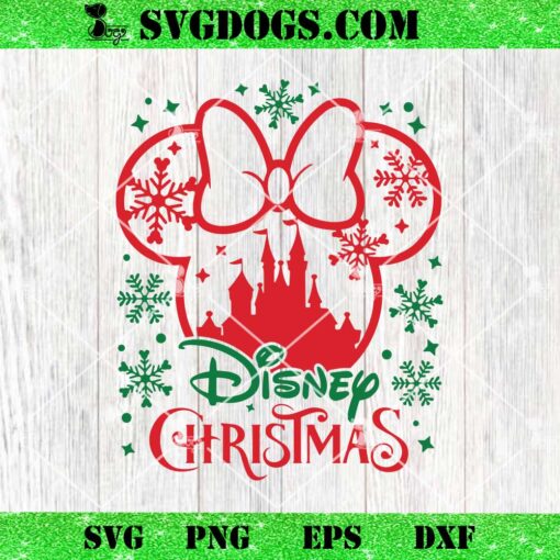 Disney Christmas Minnie Mouse SVG, Mickey Snowflake SVG PNG