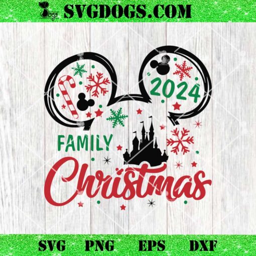 Disney Family Christmas 2024 SVG, Mickey Christmas Vacation 2024 SVG PNG