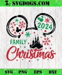 Disney Family Christmas 2024 SVG, Mickey Merry Christmas SVG PNG