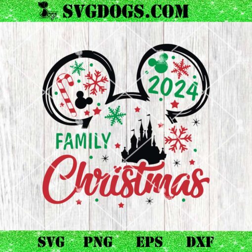 Disney Family Christmas 2024 SVG, Mickey Merry Christmas SVG PNG