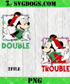 Disney Mickey Minnie Double Trouble Christmas PNG, Disney Santa PNG