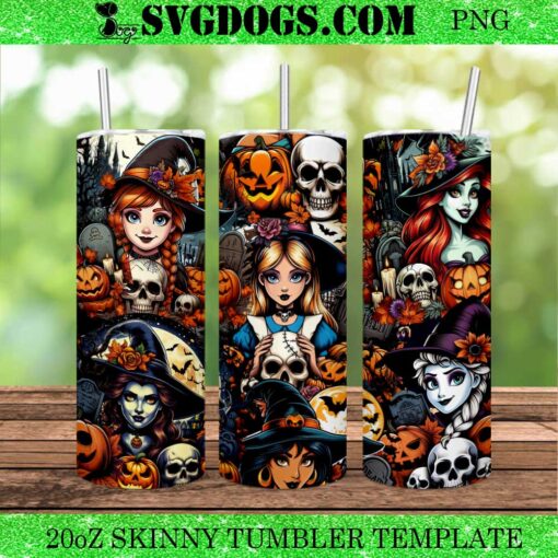 Disney Princess Halloween 20oz Tumbler Wrap PNG