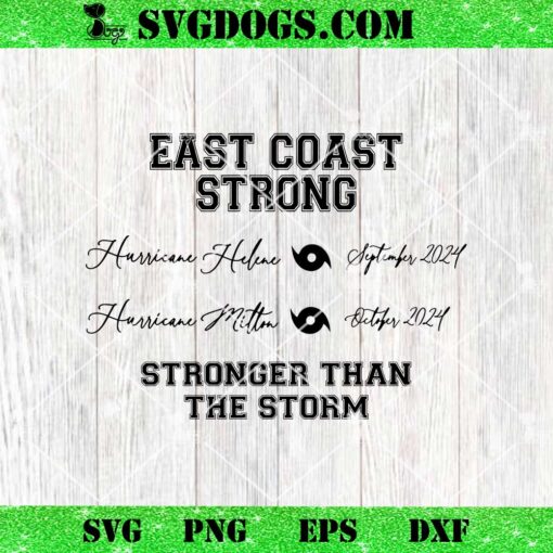 East Coast Strong Stronger Than The Storm SVG, Motivational SVG PNG