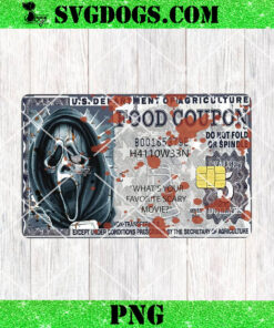 Food Coupon Halloween Ghostface Scream Credit Card PNG, Horror Debit Card PNG