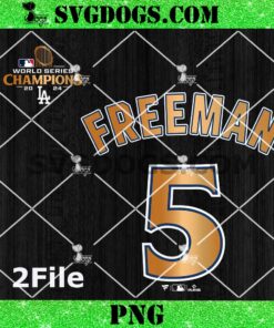 Freeman 5 Los Angeles Dodgers PNG, LA World Series Champions 2024 PNG