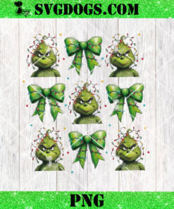 Grinch Bow PNG, Grinch Christmas PNG