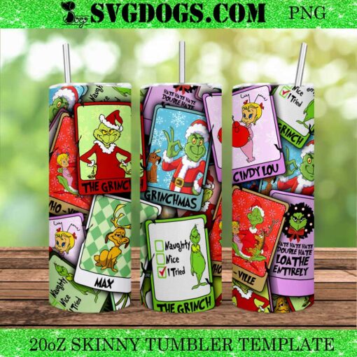 Grinch Christmas Movie 20oz Tumbler Wrap PNG, Cindy Lou 20oz Tumbler Wrap PNG