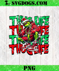 Grinch Christmas Thug Life PNG, Thug Life Christmas Characters PNG