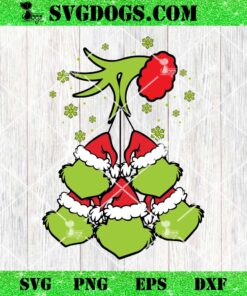 Grinch Hand Holding Six Grinch Face SVG, Grinch Christmas SVG PNG