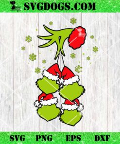 Grinch Hand Holding Three Grinch Face SVG, Grinch Christmas SVG PNG