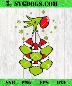 Grinch Hand Holding one Grinch Face SVG, Grinch Maybe Christmas SVG PNG