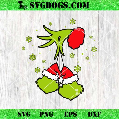 Grinch Hand Holding Two Grinch Face SVG, Grinch Christmas SVG PNG