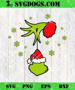 Pink Grinch Hand Holding Grinch Face SVG Bundle, Grinch Hand 1-6 SVG, Grinch Christmas SVG PNG