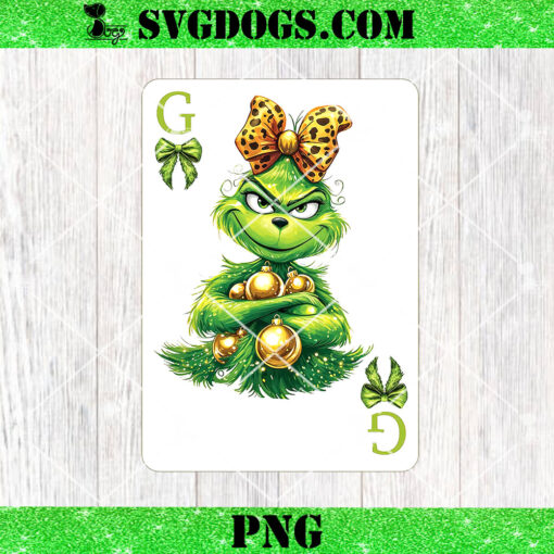 Grinchmas Coquette Bow PNG, Green Christmas Season PNG