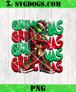 Grinhmas Thug Life PNG, Funny Christmas Grinch Santa Hat PNG