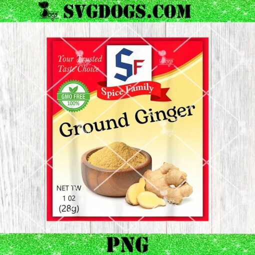 Ground Ginger Condiment Costume PNG, Spice Family PNG