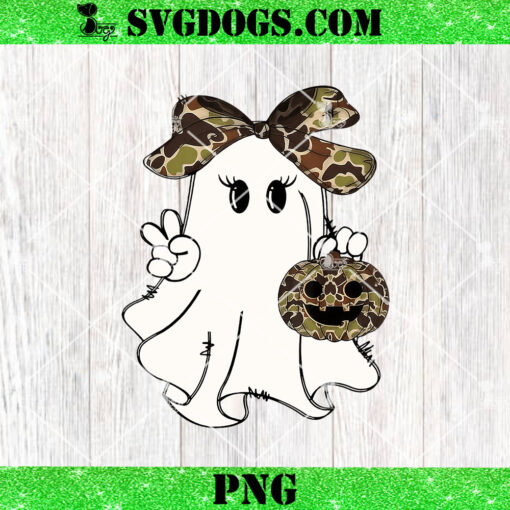 Halloween Camouflage Camo Ghost Hello Hunting Season PNG, Bow Ghost PNG