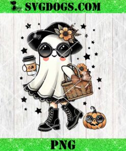 Halloween Ghost Coffee Womens PNG, Cute Ghost PNG