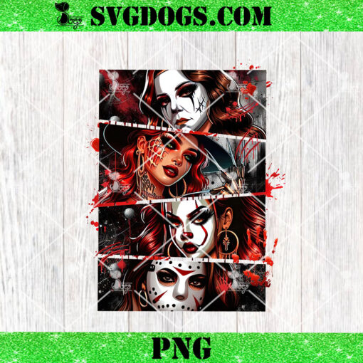 Halloween Girl Horror Friends PNG, Movie Killers PNG