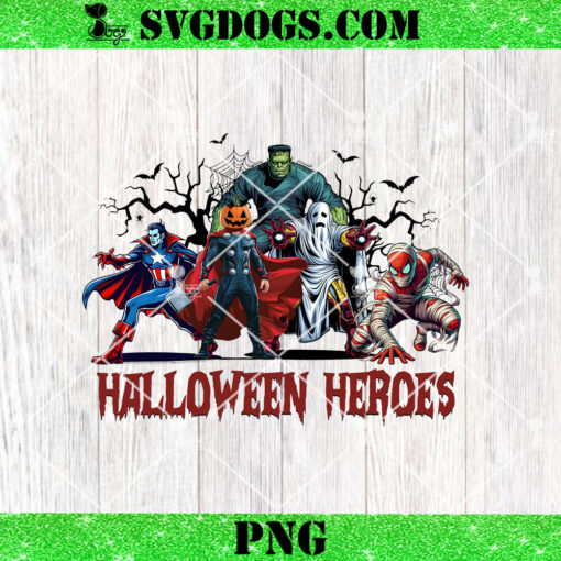 Halloween Heroes PNG, Marvel Characters Halloween PNG