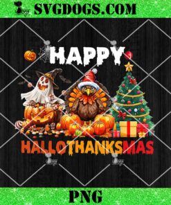 Halloween Thanksgiving Christmas PNG, Happy HalloThanksMas PNG