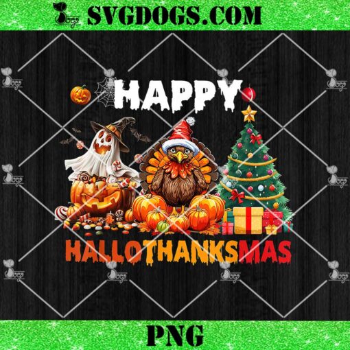 Halloween Thanksgiving Christmas PNG, Happy HalloThanksMas PNG