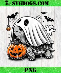 Halloween Turtle Ghost Pumpkin Costume PNG, Terrapin Tortoise PNG