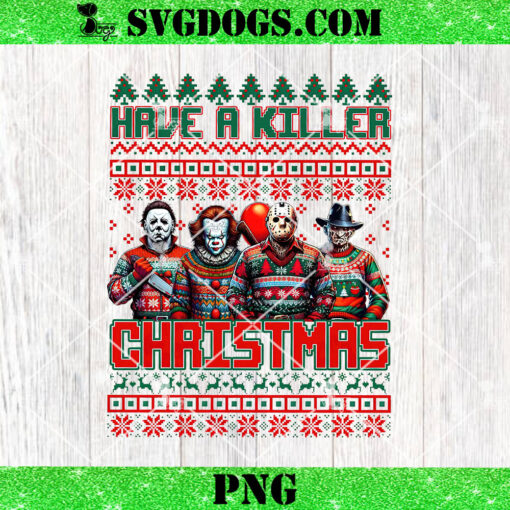 Have A Killer Christmas PNG, Horror Christmas PNG, Christmas Movie Killer PNG