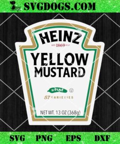 Hein Yellow Mustard SVG, Hotdog DIY Halloween Costumes SVG PNG