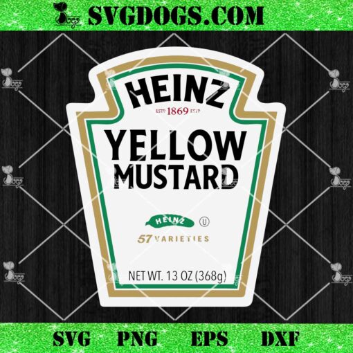 Hein Yellow Mustard SVG, Hotdog DIY Halloween Costumes SVG PNG