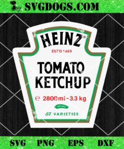 Heinz Tomato Ketchup SVG, Ketchup And Mustard Costume SVG PNG