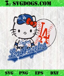 Hello Kitty LA Dodgers SVG, Los Angeles Dodger Baseball SVG PNG