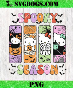 Hello Kitty Spooky Season PNG, Kawaii Kitty Halloween PNG