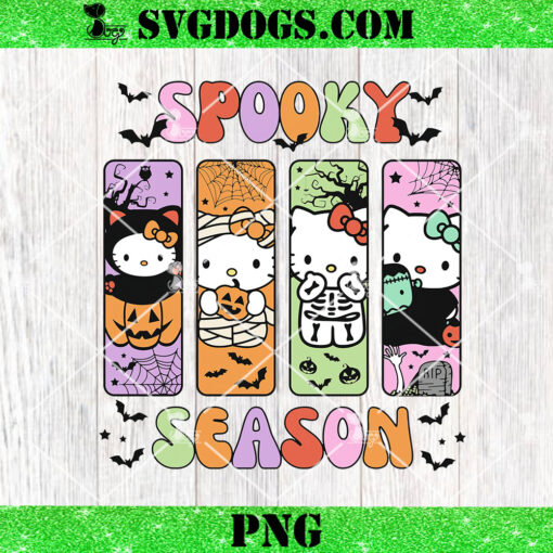 Hello Kitty Spooky Season PNG, Kawaii Kitty Halloween PNG