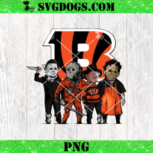 Horror Cincinnati Bengals PNG, NFL Football Halloween PNG