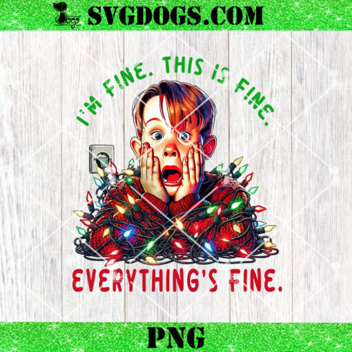 Im Fine This Is Fine Everything Is Fine Kevin Home Alone PNG, Christmas Comedy Friends PNG